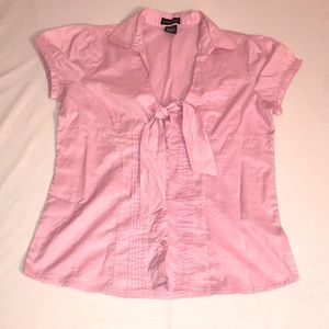 Tie front button down